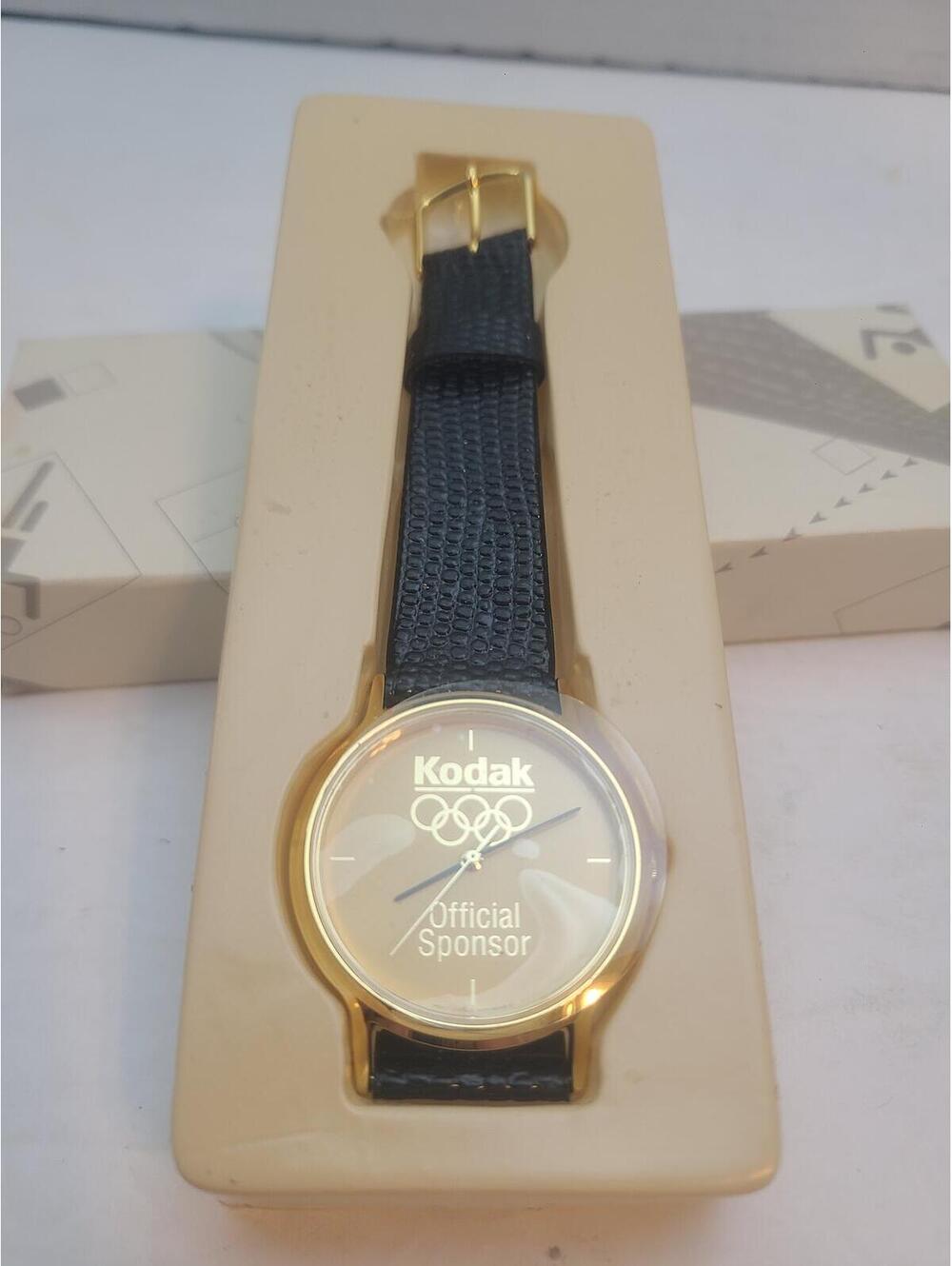 Kodak Official Olympics Sponsor Watch Vintage W/ Original Box NOS
